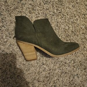 Joie Green Suede Ankle Booties
